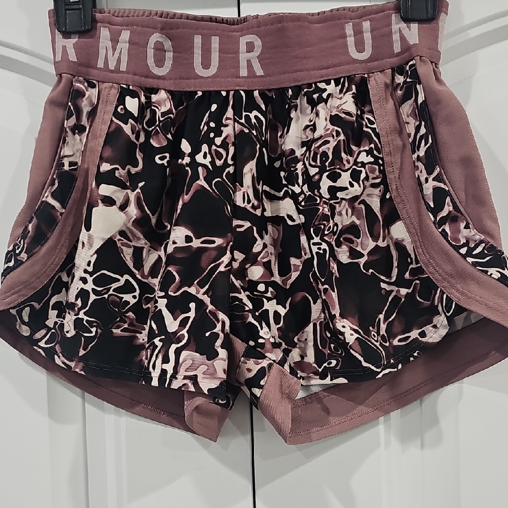 Under Armour Women's Athletic Shorts - Pink and Black